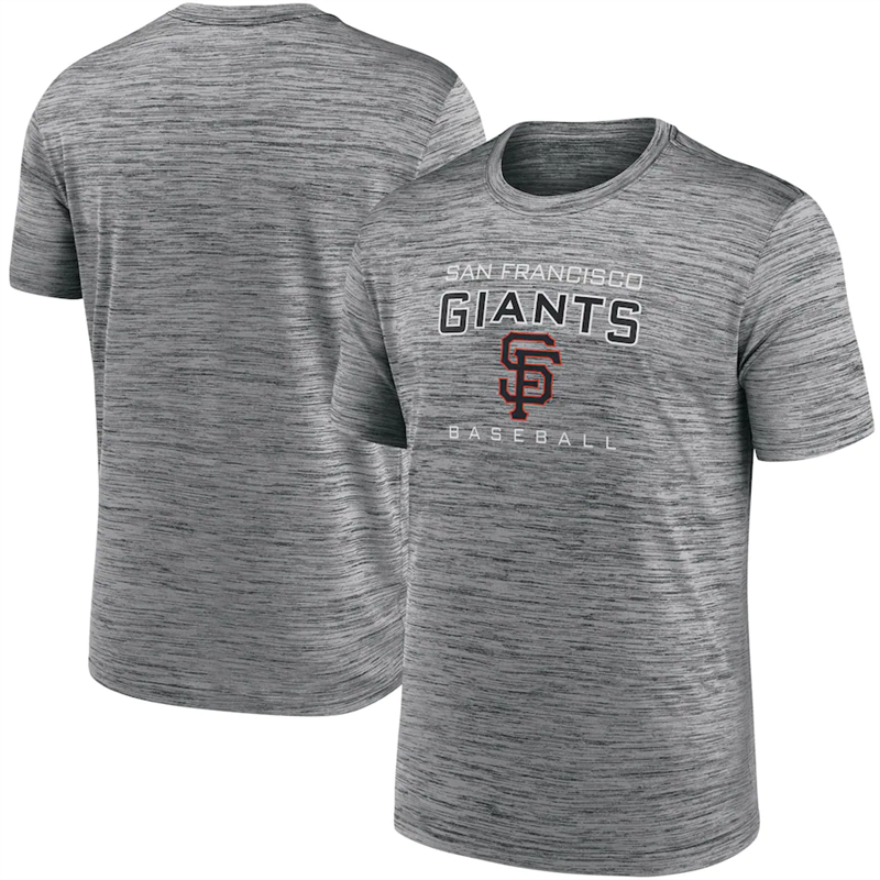 Men's San Francisco Giants Grey Velocity Practice Performance T-Shirt Men's San Francisco Giants Grey Velocity Practice Performance T-Shirt